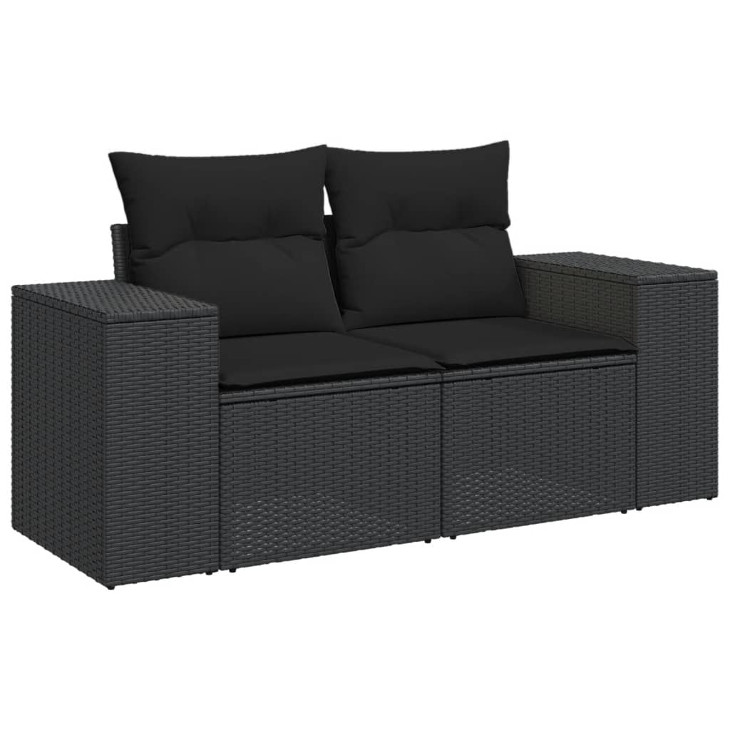 Loungegrupp För Trädgården Med Dynor 8 Delar Konstrotting