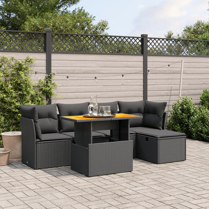 Loungegrupp Med Dynor 6 Delar Konstrotting