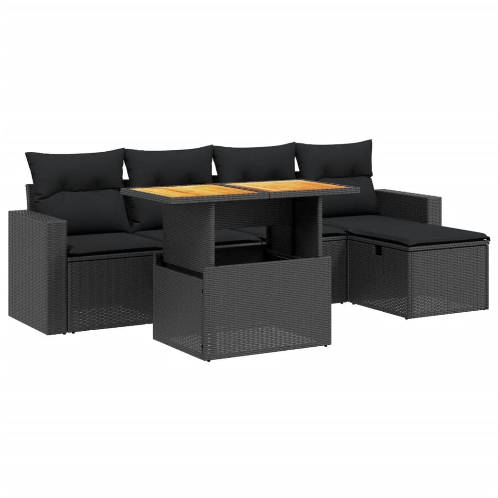 Loungegrupp Med Dynor 6 Delar Konstrotting