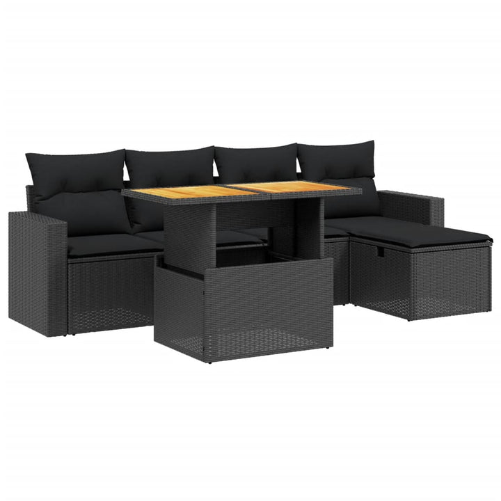 Loungegrupp Med Dynor 6 Delar Konstrotting