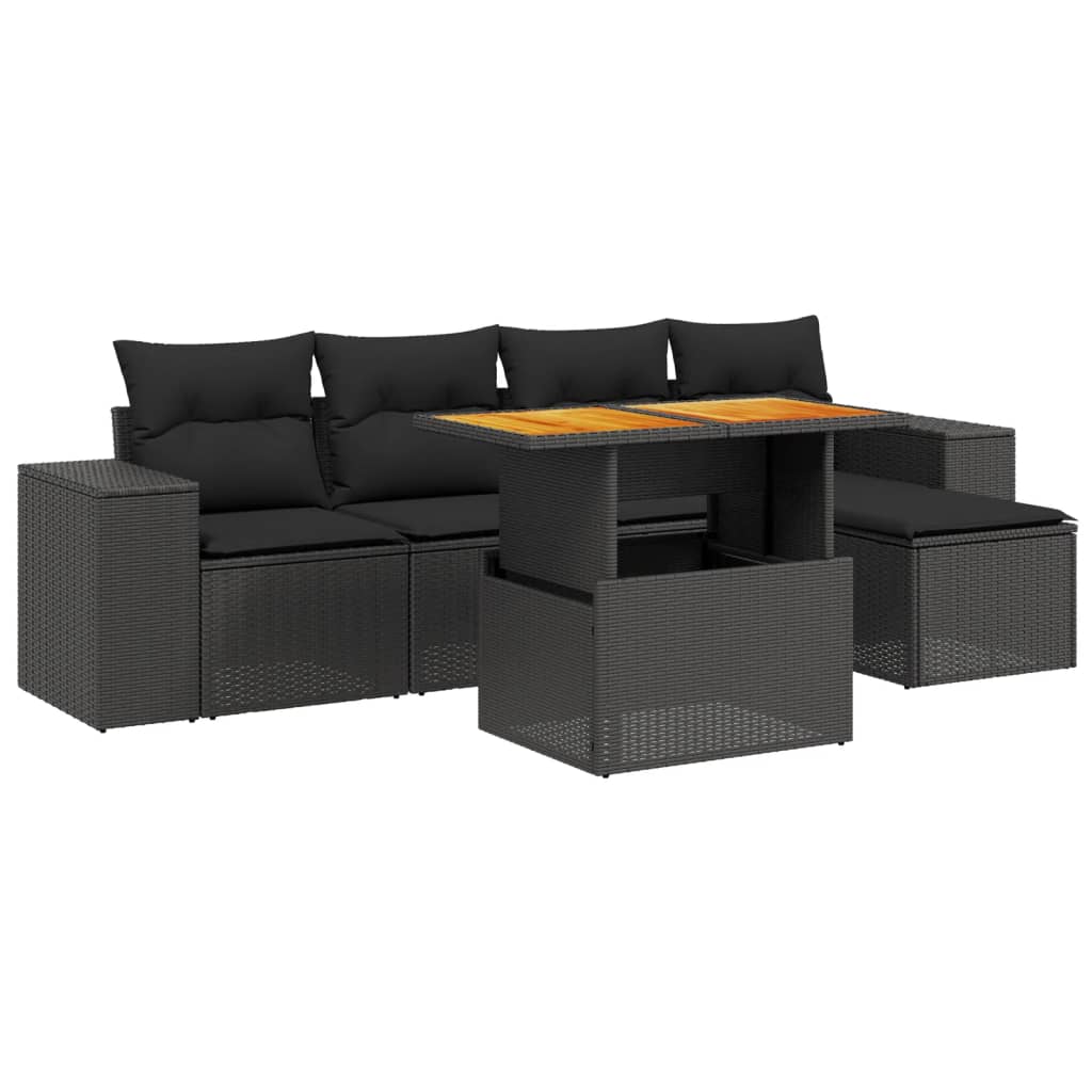 Loungegrupp Med Dynor 6 Delar Konstrotting