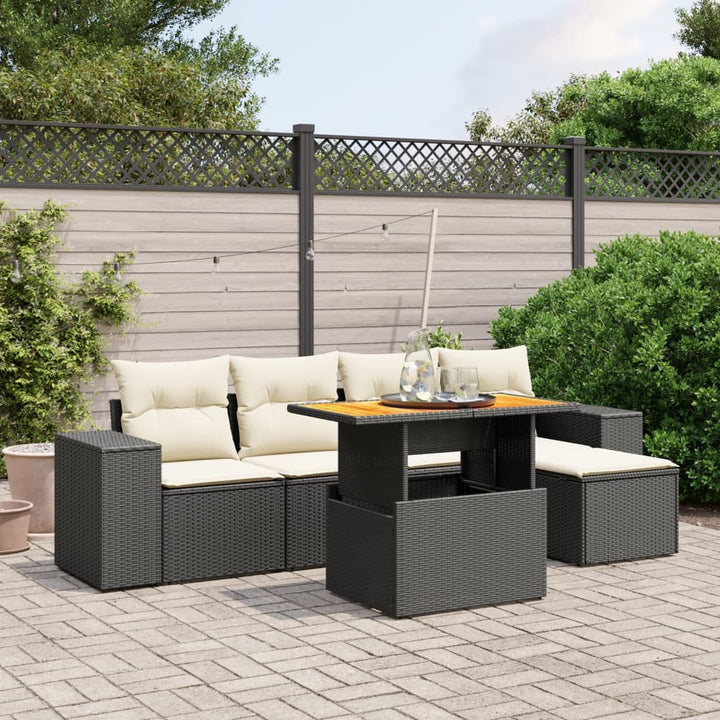 Loungegrupp Med Dynor 6 Delar Konstrotting