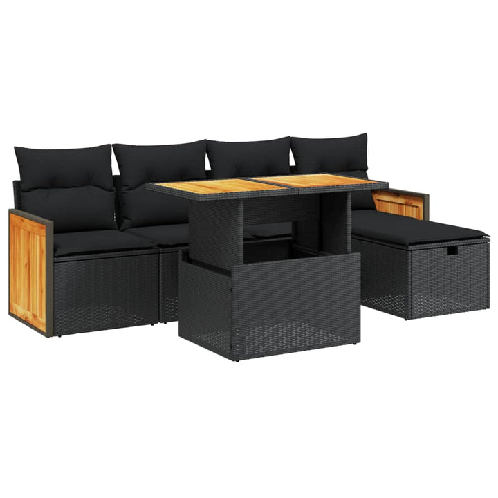 Loungegrupp Med Dynor 6 Delar Konstrotting