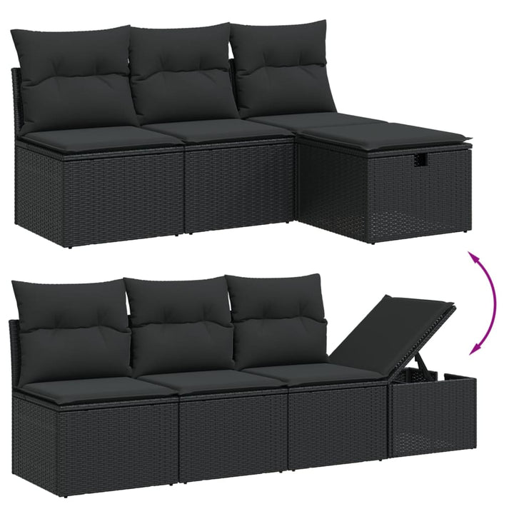 Loungegrupp För Trädgården Med Dynor 8 Delar Konstrotting
