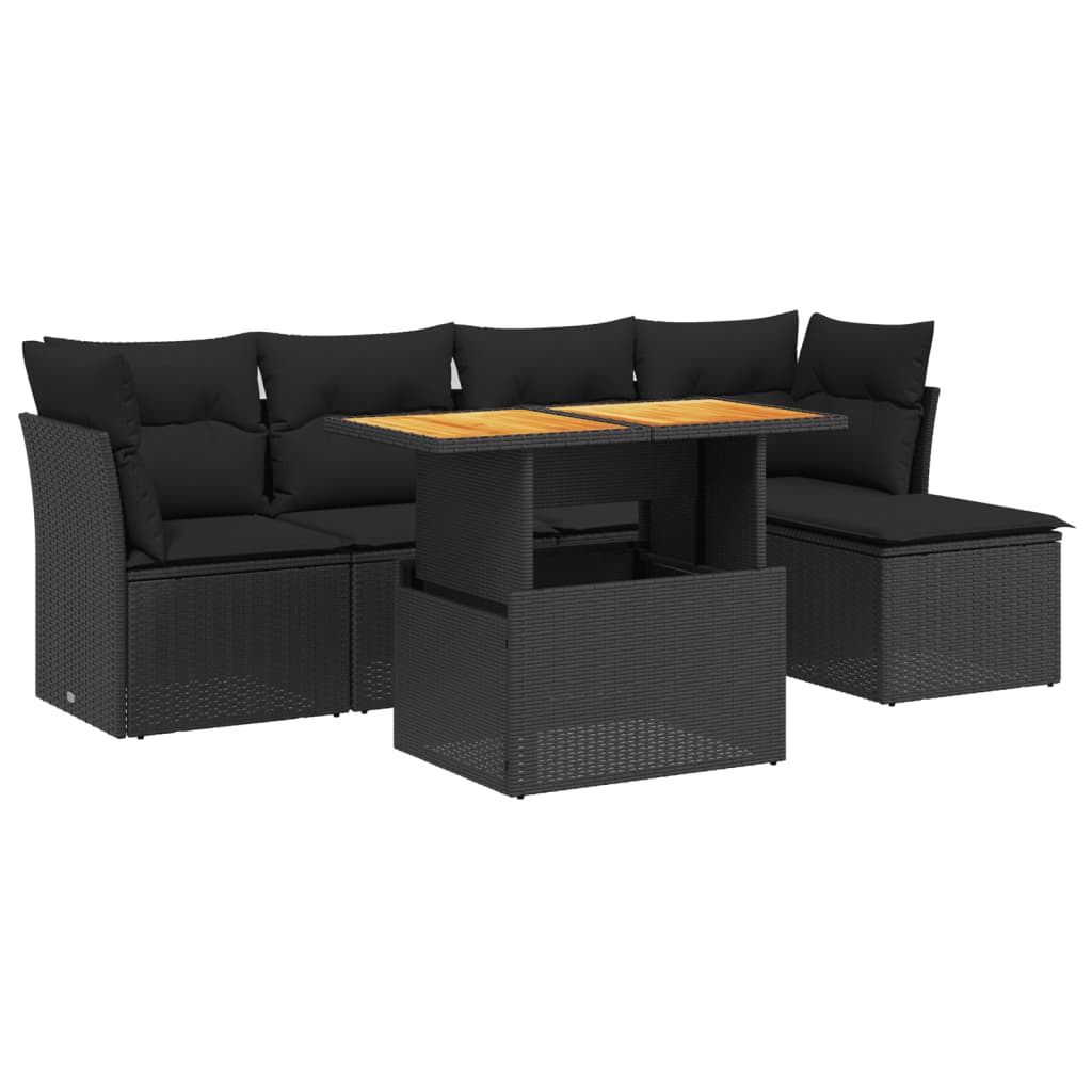 Loungegrupp Med Dynor 6 Delar Konstrotting
