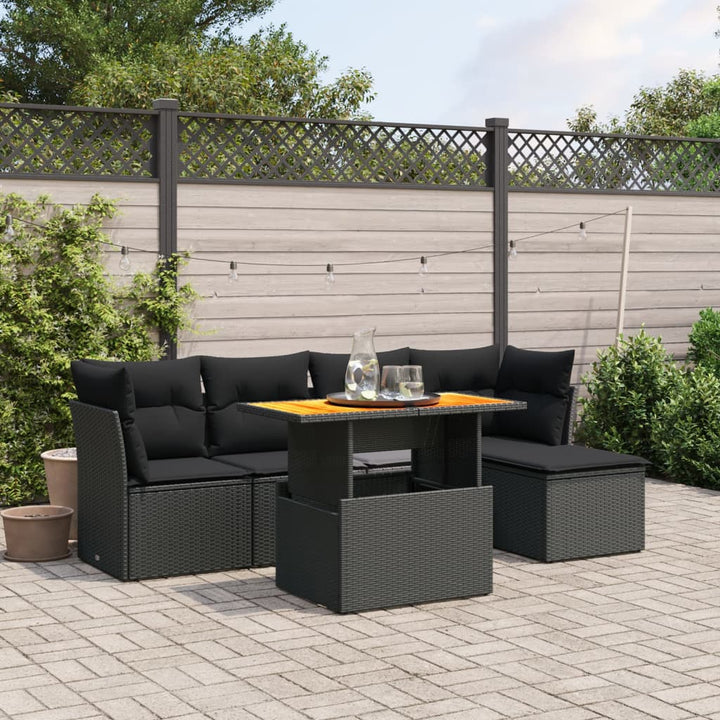 Loungegrupp Med Dynor 6 Delar Konstrotting