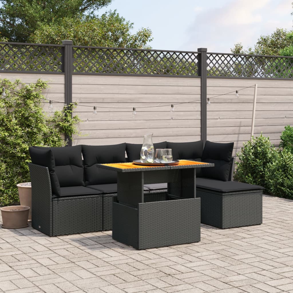 Loungegrupp Med Dynor 6 Delar Konstrotting