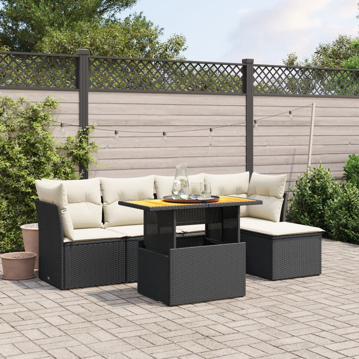 Loungegrupp Med Dynor 6 Delar Konstrotting