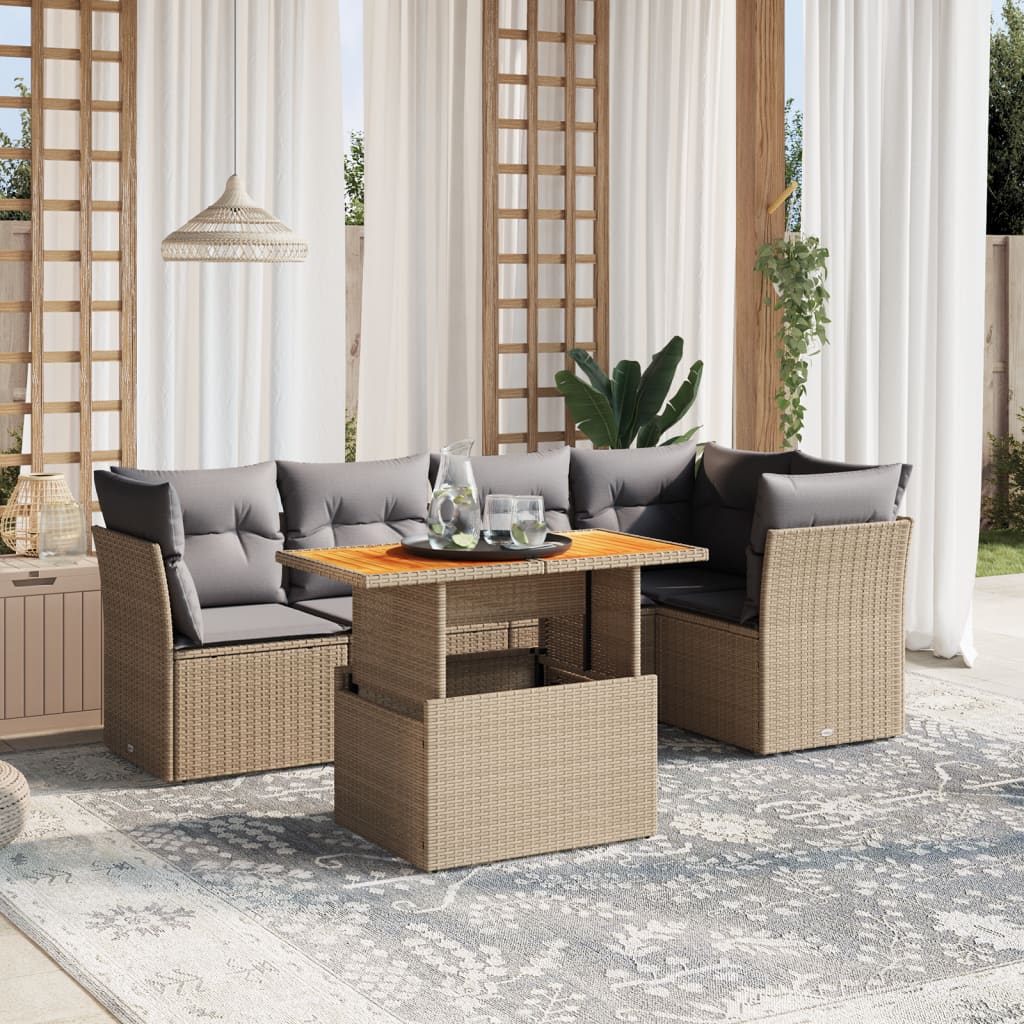 Loungegrupp För Trädgården Med Dynor 5 Delar Konstrotting