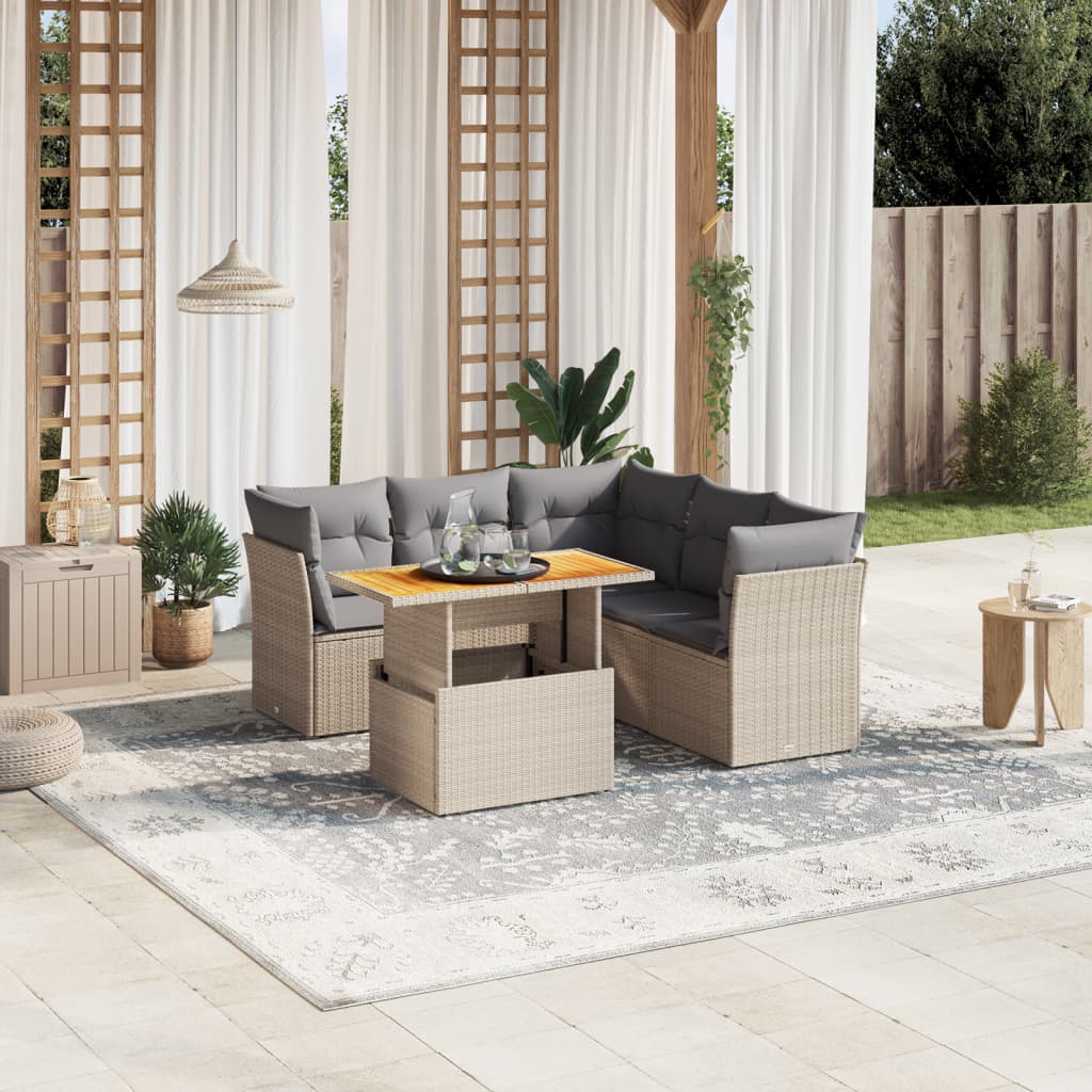 Loungegrupp För Trädgården Med Dynor 5 Delar Konstrotting