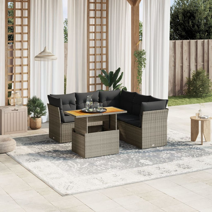 Loungegrupp För Trädgården Med Dynor 5 Delar Konstrotting