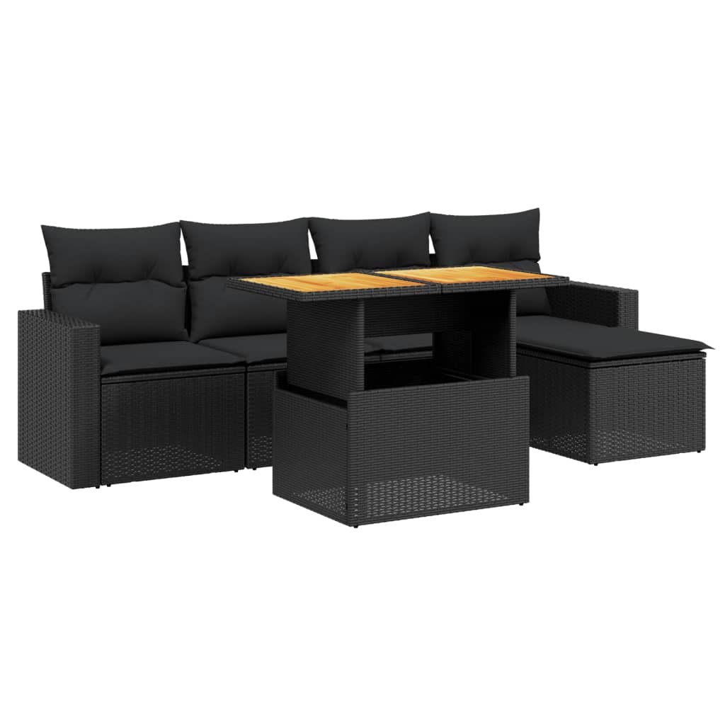 Loungegrupp Med Dynor 6 Delar Konstrotting