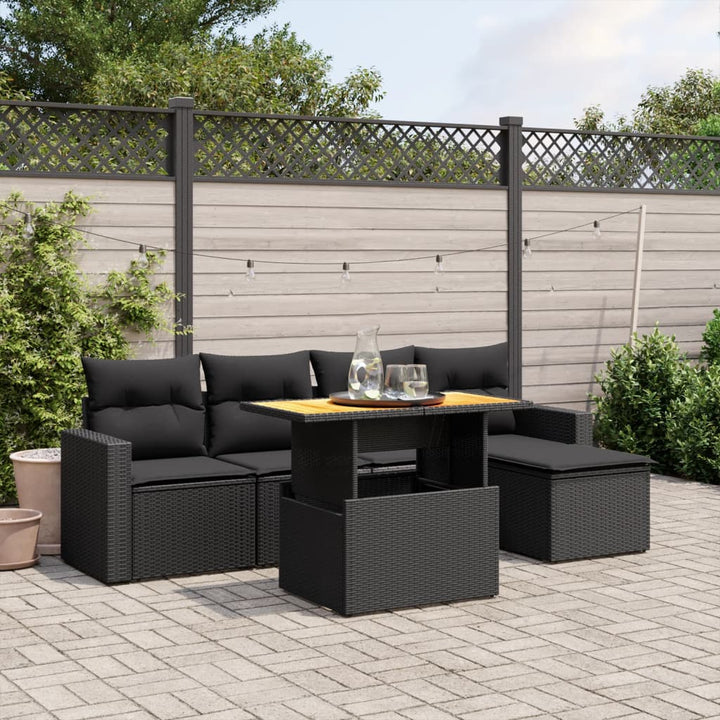 Loungegrupp Med Dynor 6 Delar Konstrotting