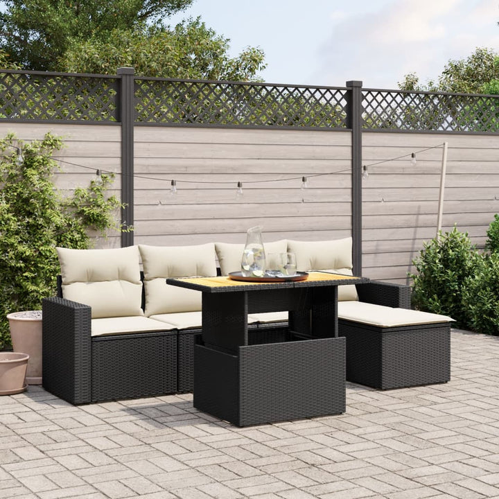 Loungegrupp Med Dynor 6 Delar Konstrotting