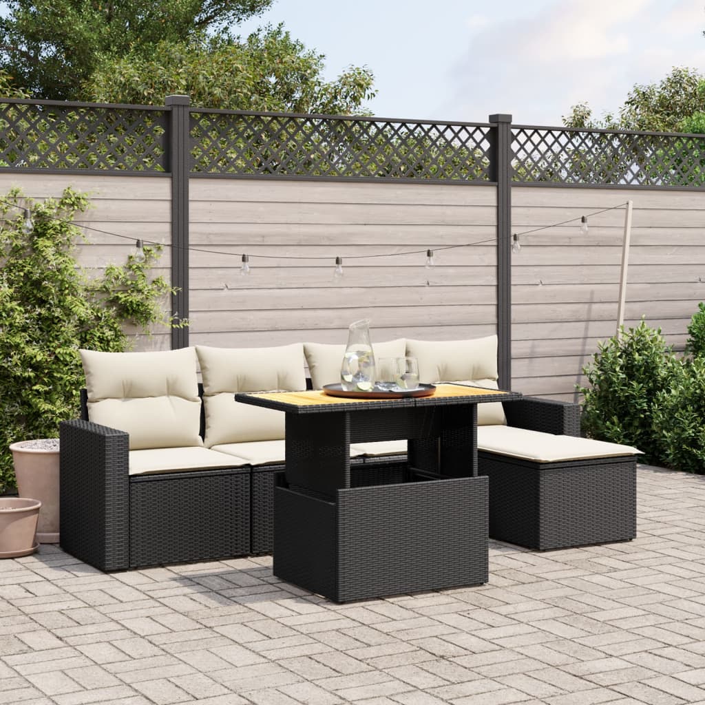 Loungegrupp Med Dynor 6 Delar Konstrotting