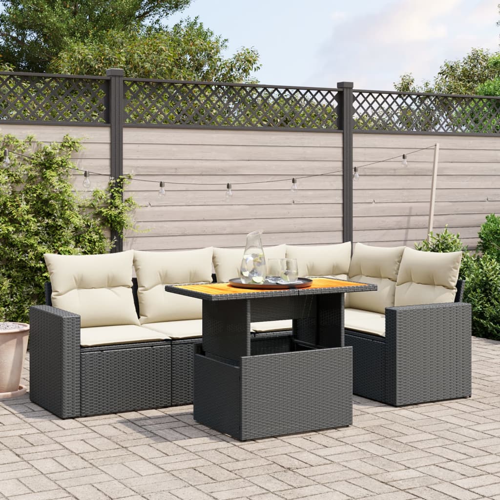 Loungegrupp Med Dynor 6 Delar Konstrotting
