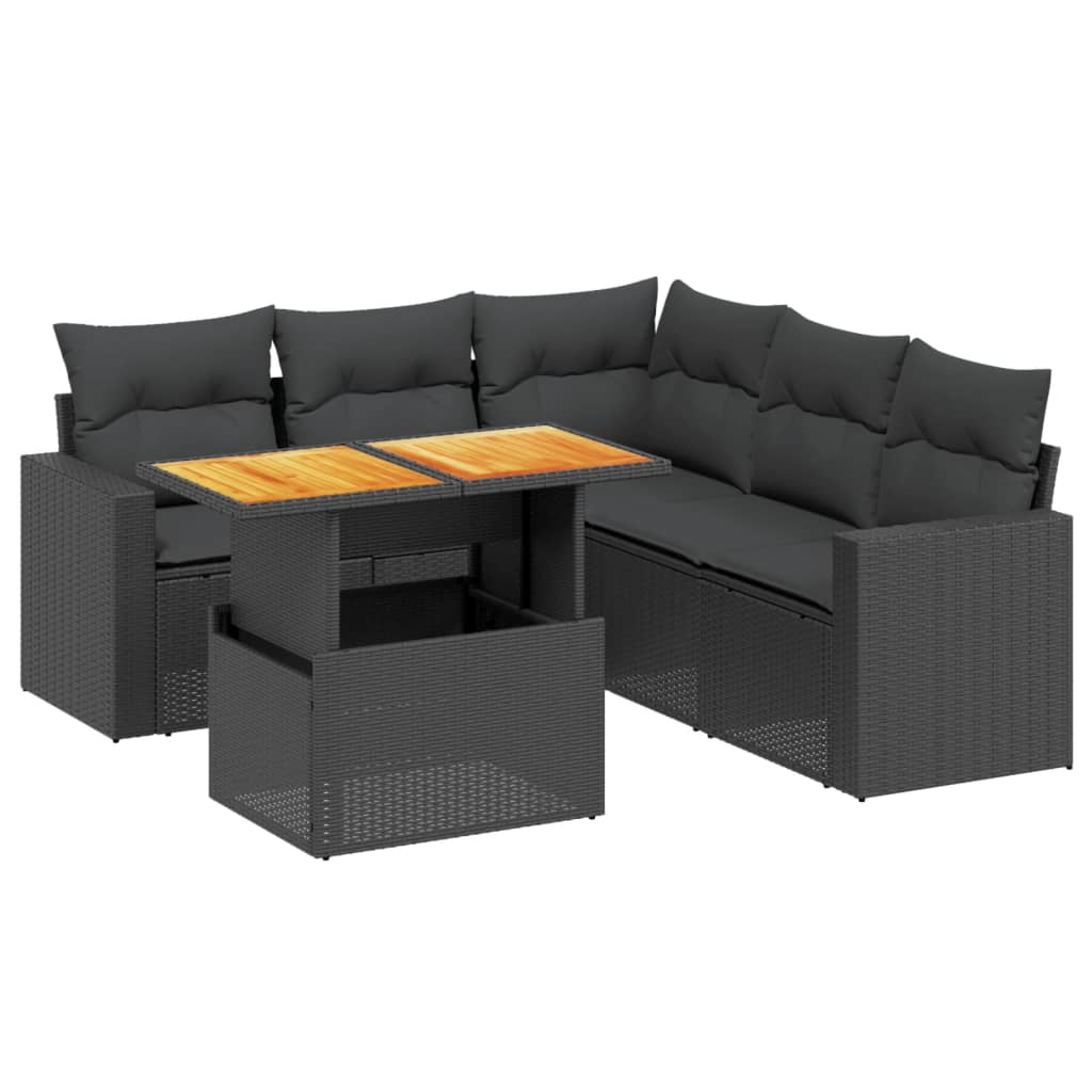 Loungegrupp Med Dynor 6 Delar Konstrotting