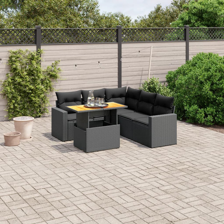 Loungegrupp Med Dynor 6 Delar Konstrotting