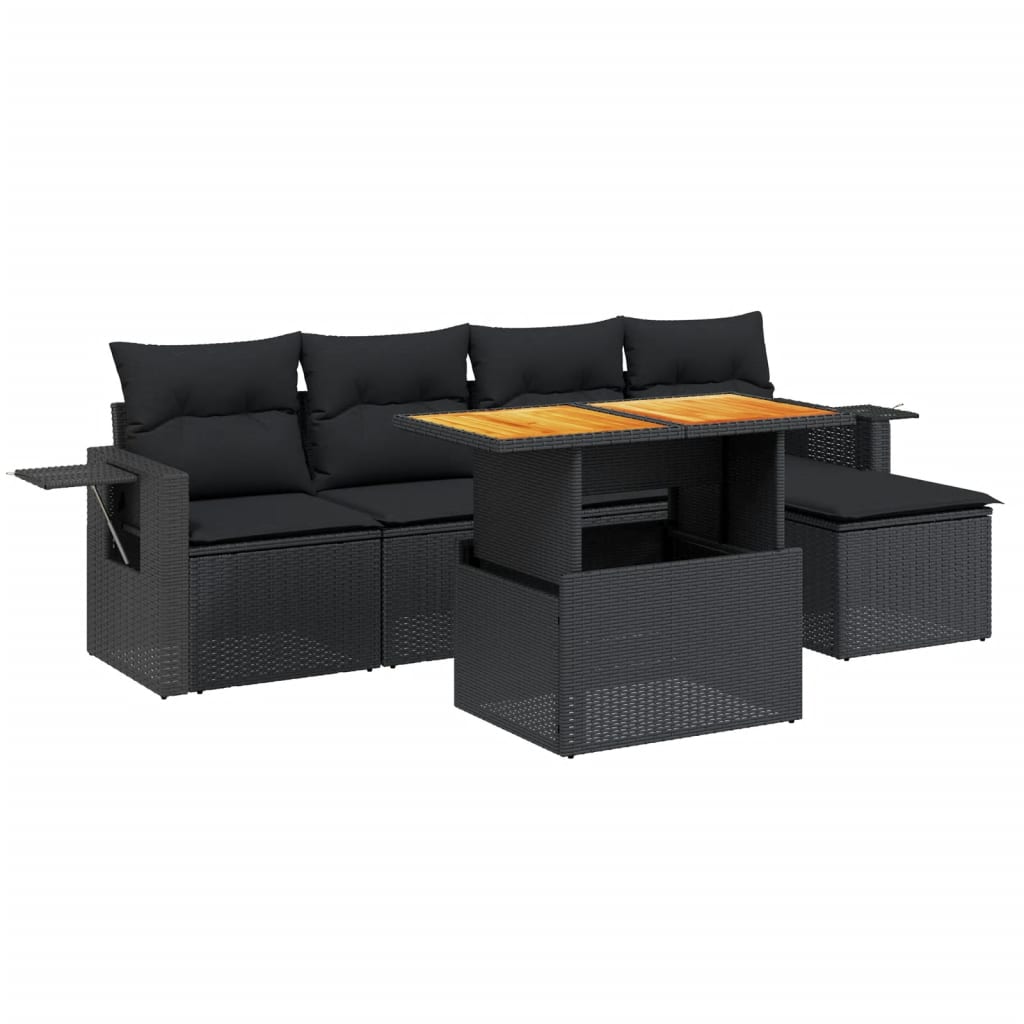 Loungegrupp Med Dynor 6 Delar Konstrotting