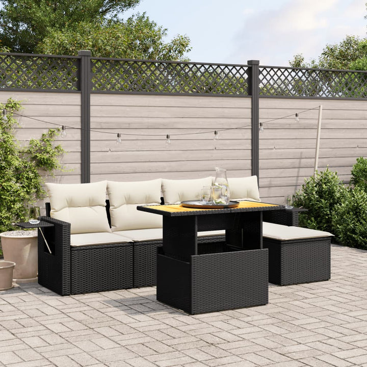 Loungegrupp Med Dynor 6 Delar Konstrotting