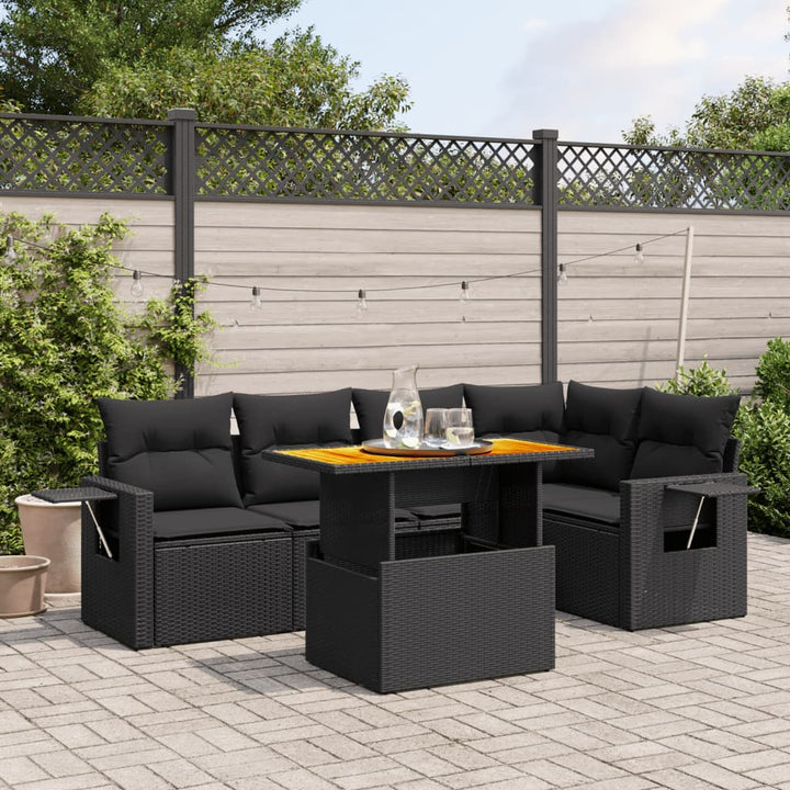 Loungegrupp Med Dynor 6 Delar Konstrotting