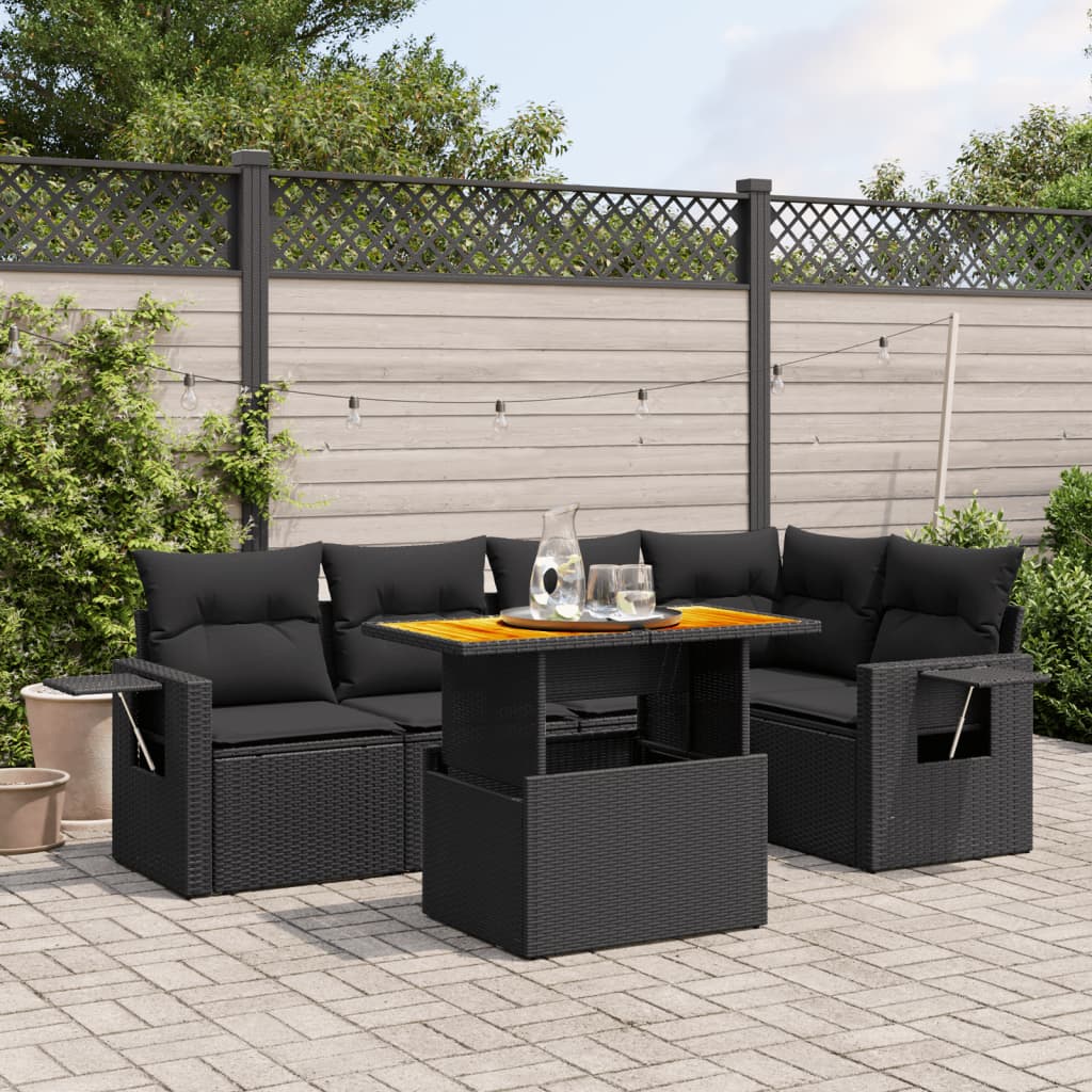 Loungegrupp Med Dynor 6 Delar Konstrotting