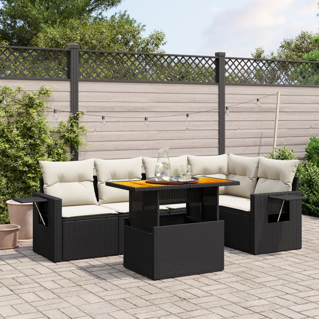 Loungegrupp Med Dynor 6 Delar Konstrotting
