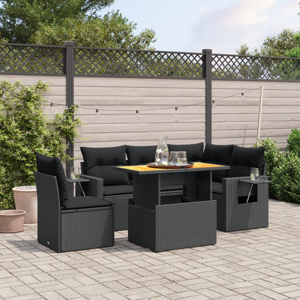Loungegrupp Med Dynor 6 Delar Konstrotting