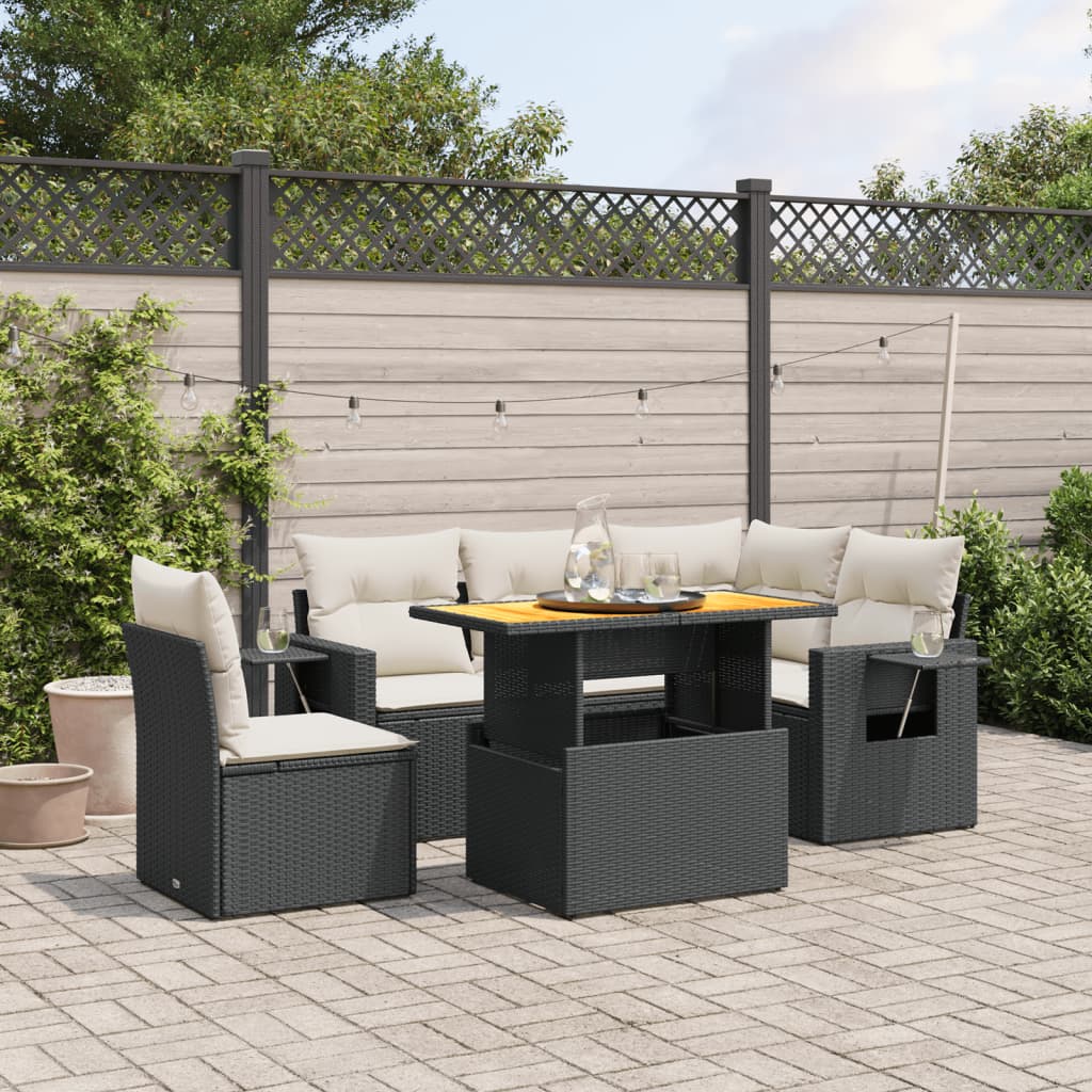 Loungegrupp Med Dynor 6 Delar Konstrotting