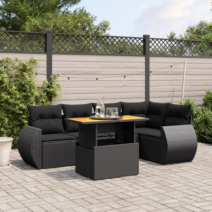 Loungegrupp Med Dynor 6 Delar Konstrotting