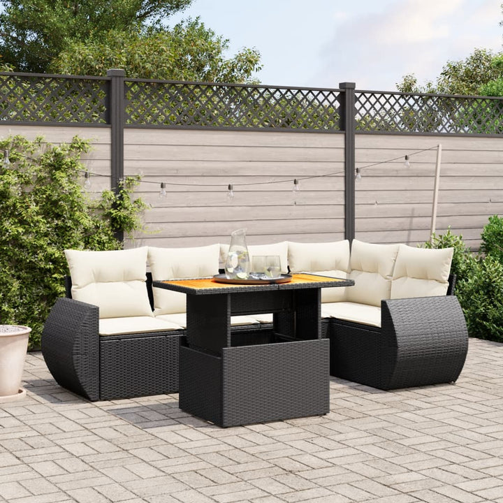 Loungegrupp Med Dynor 6 Delar Konstrotting