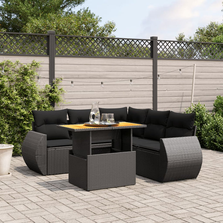 Loungegrupp Med Dynor 6 Delar Konstrotting