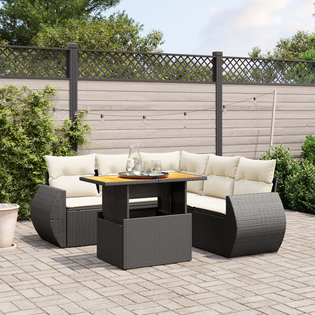 Loungegrupp Med Dynor 6 Delar Konstrotting