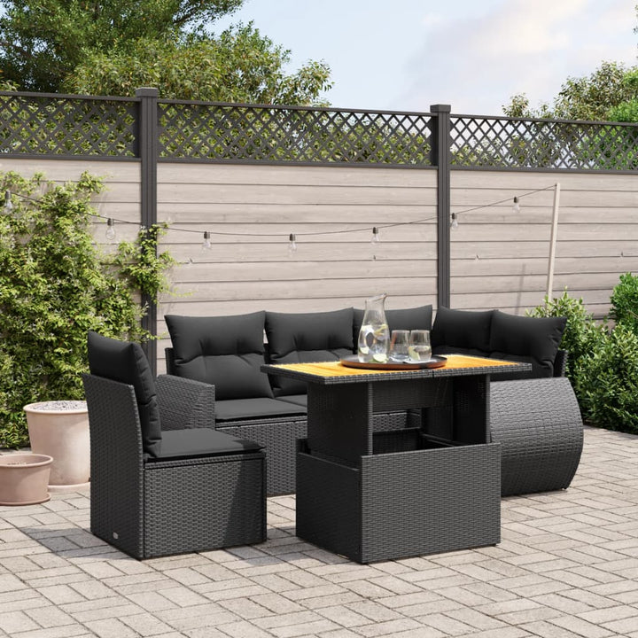 Loungegrupp Med Dynor 6 Delar Konstrotting
