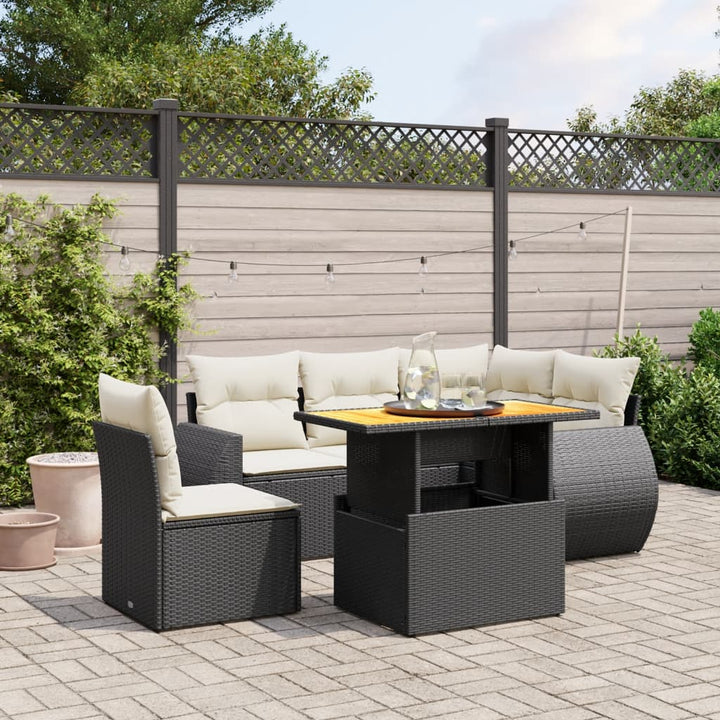 Loungegrupp Med Dynor 6 Delar Konstrotting