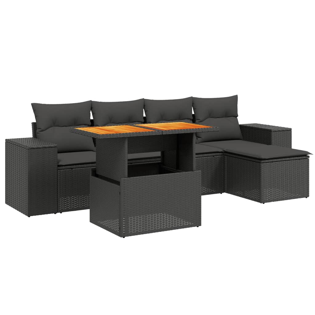 Loungegrupp Med Dynor 6 Delar Konstrotting