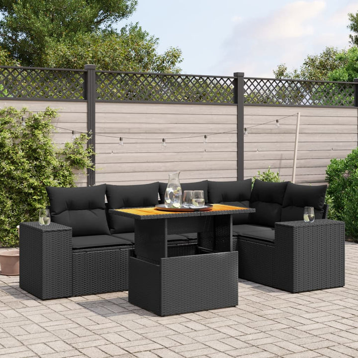 Loungegrupp Med Dynor 6 Delar Konstrotting