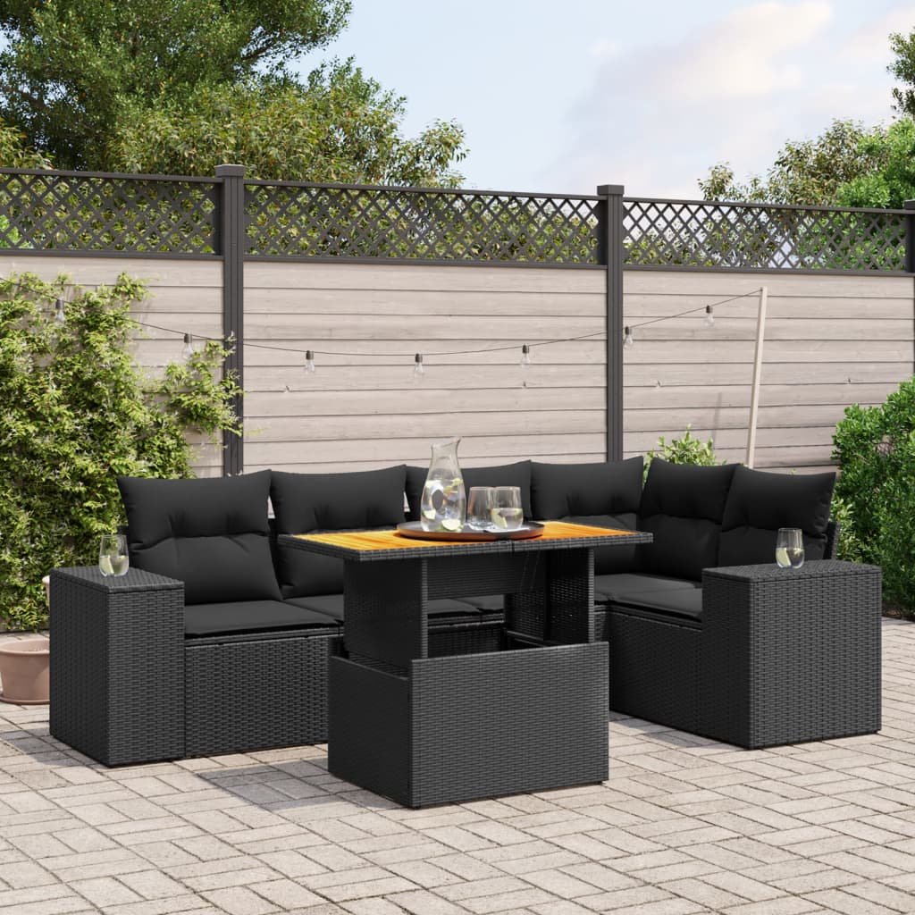 Loungegrupp Med Dynor 6 Delar Konstrotting