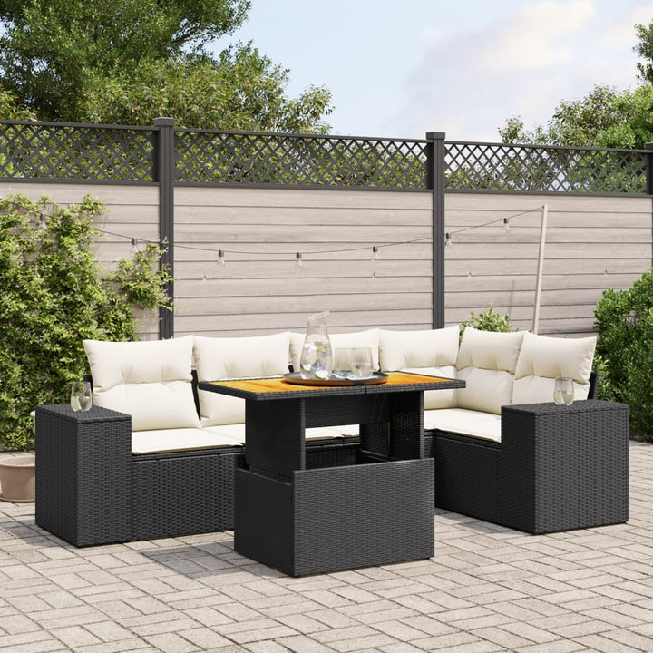 Loungegrupp Med Dynor 6 Delar Konstrotting