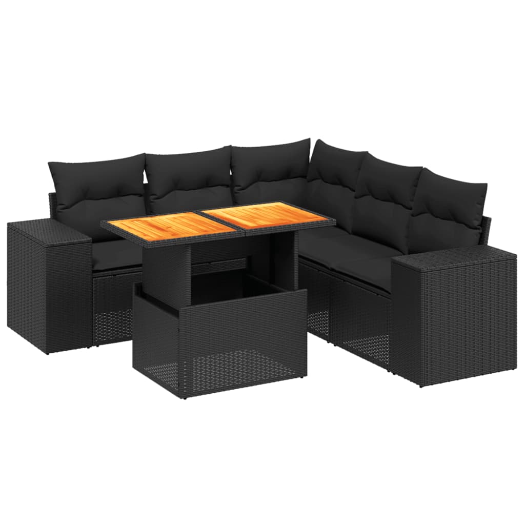 Loungegrupp Med Dynor 6 Delar Konstrotting
