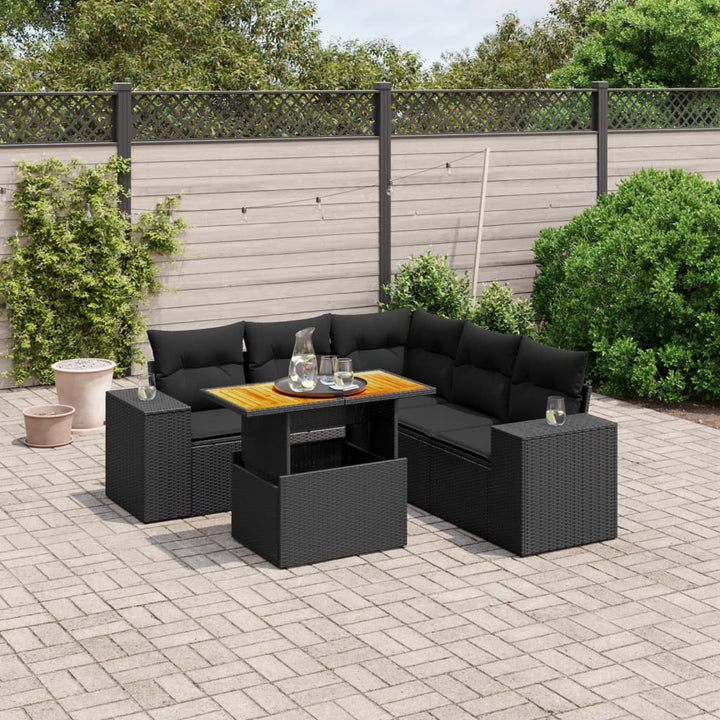 Loungegrupp Med Dynor 6 Delar Konstrotting