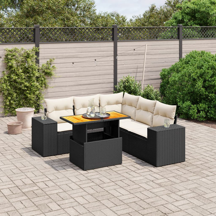 Loungegrupp Med Dynor 6 Delar Konstrotting