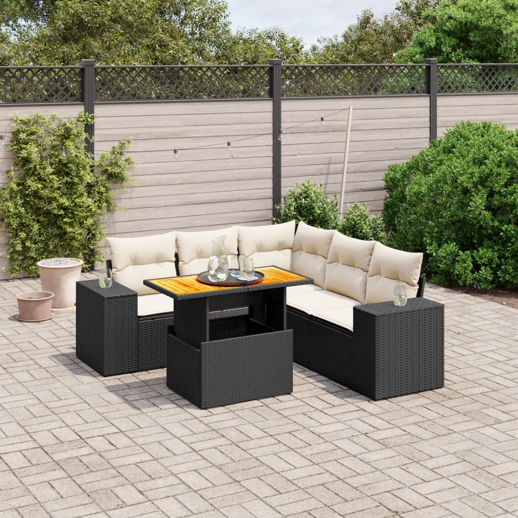 Loungegrupp Med Dynor 6 Delar Konstrotting