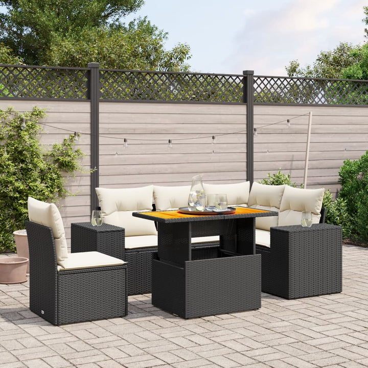 Loungegrupp Med Dynor 6 Delar Konstrotting