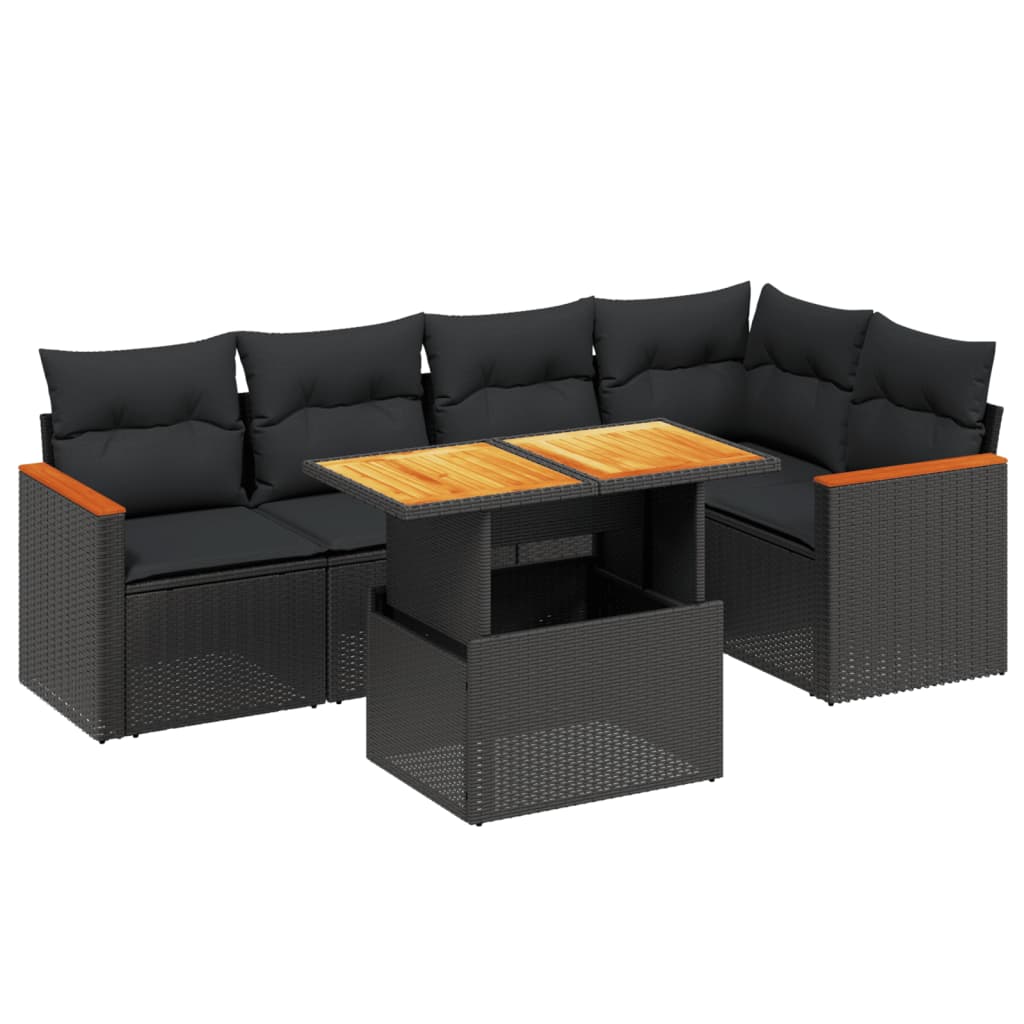 Loungegrupp Med Dynor 6 Delar Konstrotting