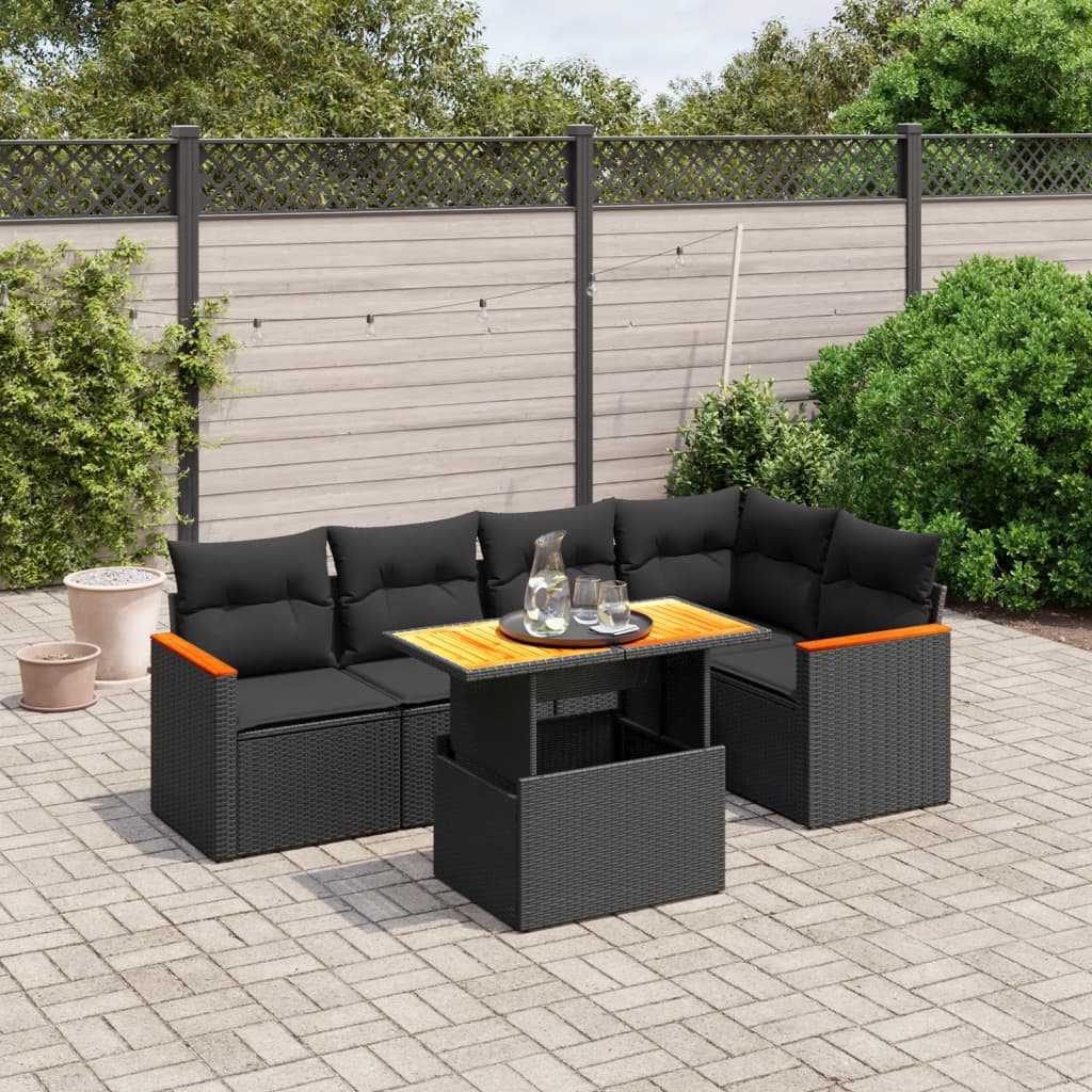 Loungegrupp Med Dynor 6 Delar Konstrotting