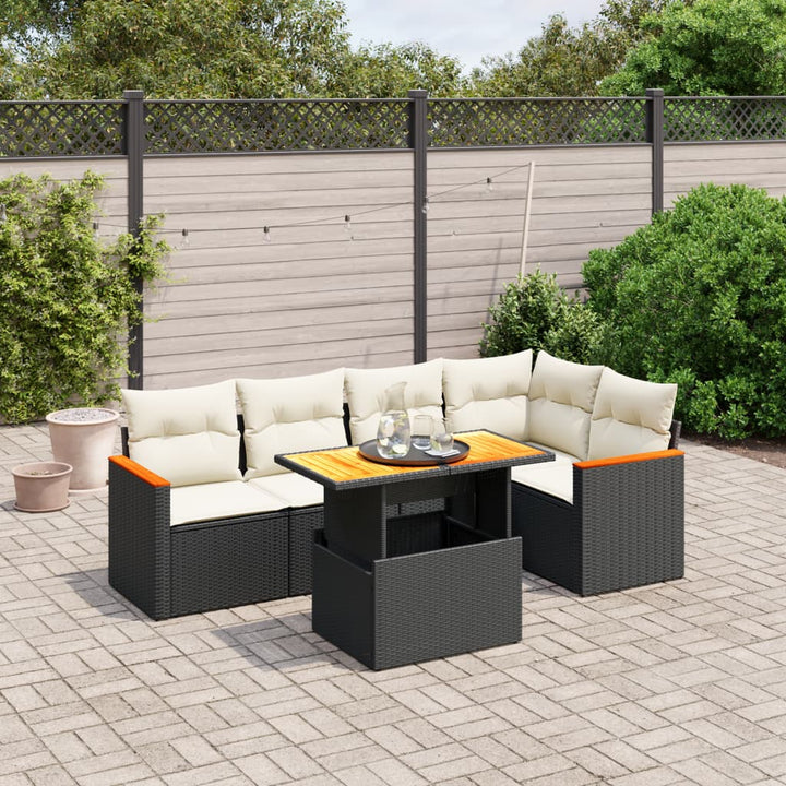 Loungegrupp Med Dynor 6 Delar Konstrotting