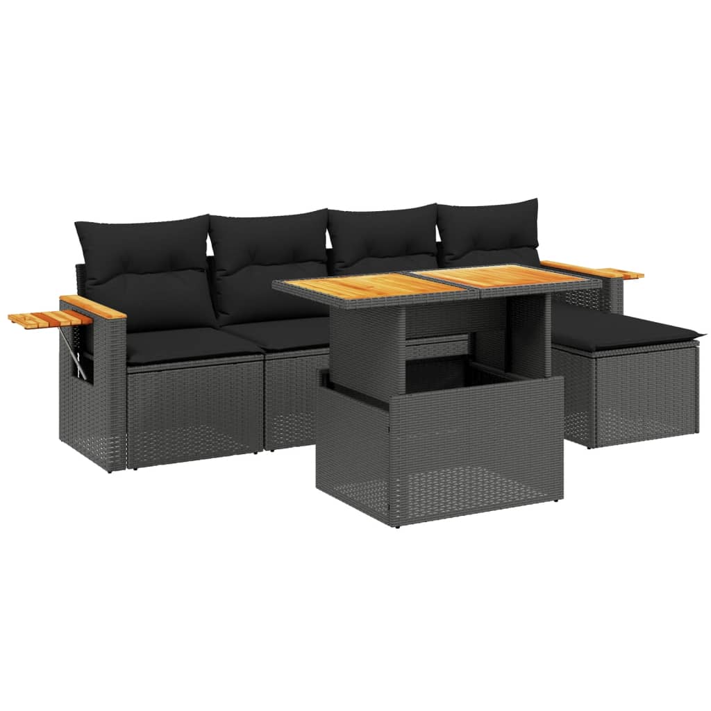 Loungegrupp Med Dynor 6 Delar Konstrotting