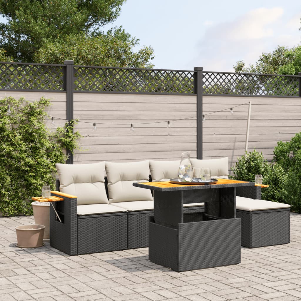 Loungegrupp Med Dynor 6 Delar Konstrotting