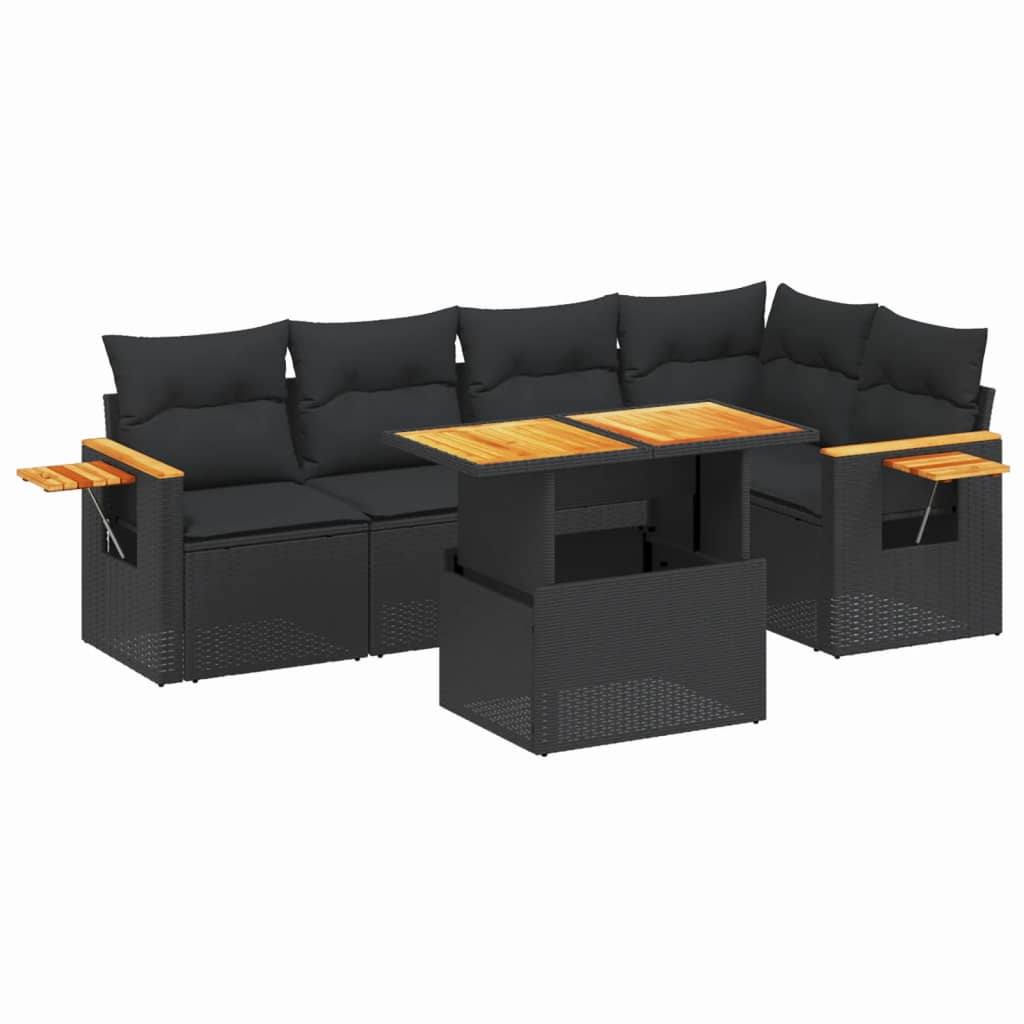 Loungegrupp Med Dynor 6 Delar Konstrotting